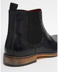 schwarze Chelsea Boots aus Leder von Asos