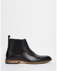 schwarze Chelsea Boots aus Leder von Asos