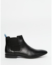 schwarze Chelsea Boots aus Leder von Asos