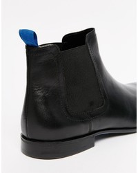 schwarze Chelsea Boots aus Leder von Asos