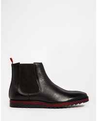 schwarze Chelsea Boots aus Leder von Asos