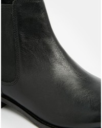 schwarze Chelsea Boots aus Leder von Asos