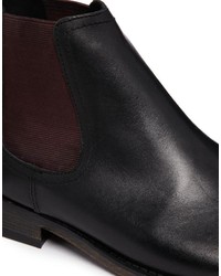 schwarze Chelsea Boots aus Leder von Asos