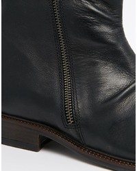 schwarze Chelsea Boots aus Leder von Asos