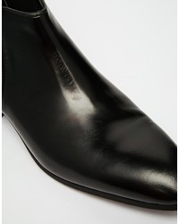 schwarze Chelsea Boots aus Leder von Asos