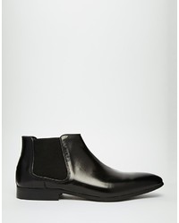 schwarze Chelsea Boots aus Leder von Asos