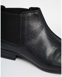 schwarze Chelsea Boots aus Leder von Asos