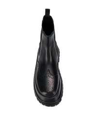 schwarze Chelsea Boots aus Leder von Burberry