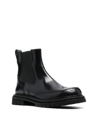 schwarze Chelsea Boots aus Leder von Fratelli Rossetti