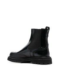 schwarze Chelsea Boots aus Leder von Fratelli Rossetti