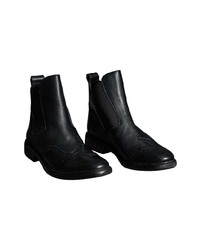 schwarze Chelsea Boots aus Leder von Burberry