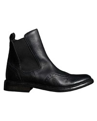 schwarze Chelsea Boots aus Leder von Burberry