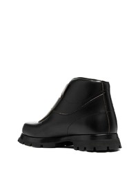 schwarze Chelsea Boots aus Leder von Jil Sander