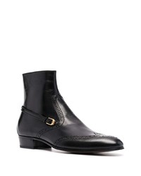 schwarze Chelsea Boots aus Leder von Gucci