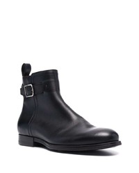 schwarze Chelsea Boots aus Leder von Santoni