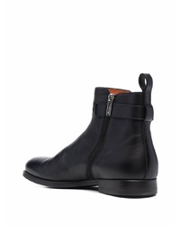 schwarze Chelsea Boots aus Leder von Santoni