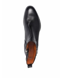 schwarze Chelsea Boots aus Leder von Santoni