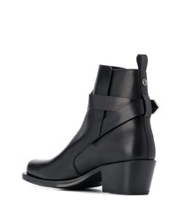 schwarze Chelsea Boots aus Leder von Versace