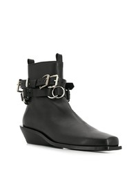 schwarze Chelsea Boots aus Leder von Ann Demeulemeester