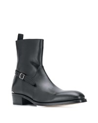 schwarze Chelsea Boots aus Leder von Alexander McQueen