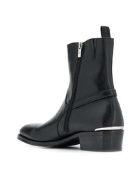 schwarze Chelsea Boots aus Leder von Alexander McQueen