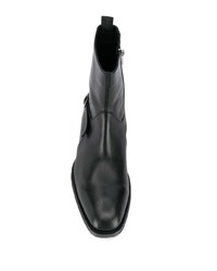 schwarze Chelsea Boots aus Leder von Alexander McQueen