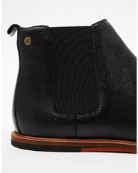 schwarze Chelsea Boots aus Leder von Frank Wright