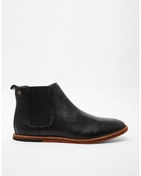 schwarze Chelsea Boots aus Leder von Frank Wright