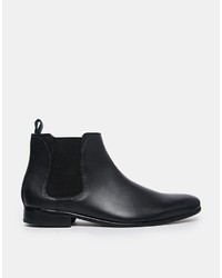 schwarze Chelsea Boots aus Leder von Ted Baker