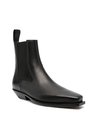 schwarze Chelsea Boots aus Leder von Bottega Veneta