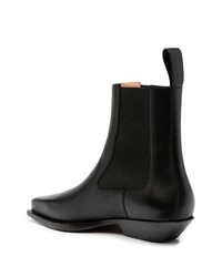 schwarze Chelsea Boots aus Leder von Bottega Veneta