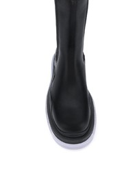 schwarze Chelsea Boots aus Leder von Bottega Veneta