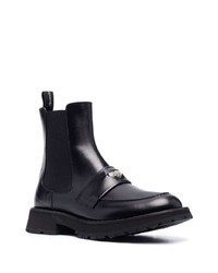 schwarze Chelsea Boots aus Leder von Alexander McQueen