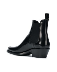 schwarze Chelsea Boots aus Leder von Calvin Klein 205W39nyc