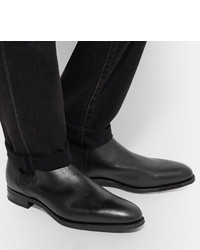 schwarze Chelsea Boots aus Leder von Edward Green