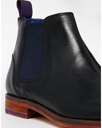 schwarze Chelsea Boots aus Leder von Ted Baker