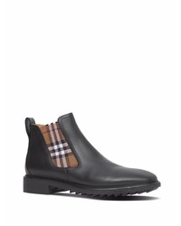 schwarze Chelsea Boots aus Leder von Burberry