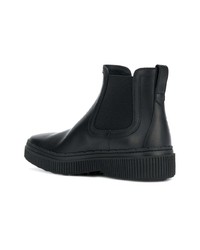 schwarze Chelsea Boots aus Leder von Tod's