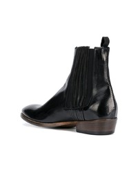 schwarze Chelsea Boots aus Leder von Silvano Sassetti