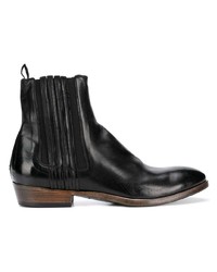 schwarze Chelsea Boots aus Leder von Silvano Sassetti