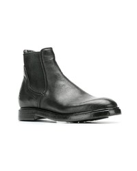 schwarze Chelsea Boots aus Leder von Silvano Sassetti