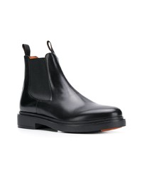 schwarze Chelsea Boots aus Leder von Santoni