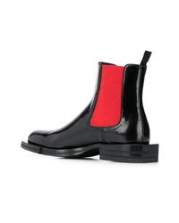 schwarze Chelsea Boots aus Leder von Alexander McQueen