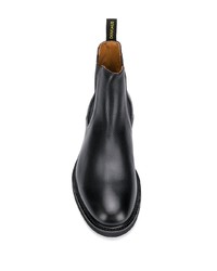 schwarze Chelsea Boots aus Leder von Doucal's