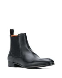 schwarze Chelsea Boots aus Leder von Santoni