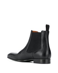 schwarze Chelsea Boots aus Leder von Santoni