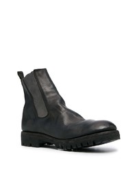 schwarze Chelsea Boots aus Leder von Guidi