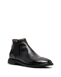 schwarze Chelsea Boots aus Leder von Alberto Fasciani