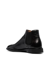 schwarze Chelsea Boots aus Leder von Alberto Fasciani