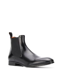 schwarze Chelsea Boots aus Leder von Santoni